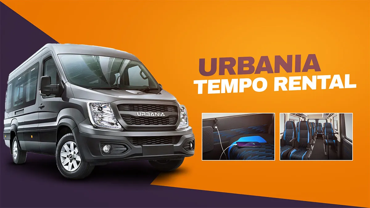 Safety standards in 9 seater Urbania rental vehicle