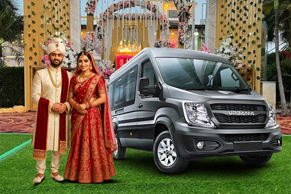 Wedding and special event transportation in 9 seater Urbania van