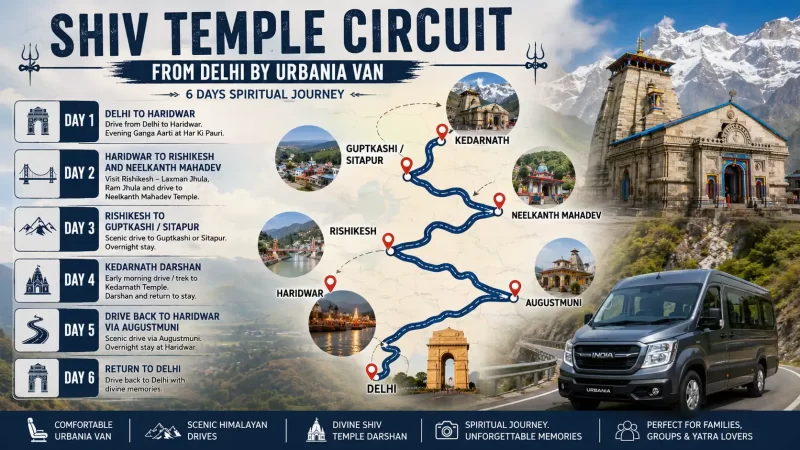 Sawan Special- Shiv Temple Circuit from Delhi by Urbania Van